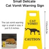 Cat Puke Sign, 12 x 6 cm Funny Gag Cat