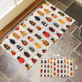 amepay Colorful Beetle Indoor Door Mat – Stylish 17x29.5in Non-Woven Fabric Floor Doormat with Vibrant Insect Design,for Porch Insider,Bedroom,Living Room - Modern Nature Decor Rug Gifts