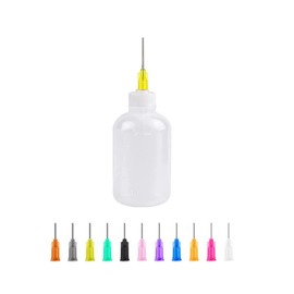 SKYPRO Dispensers Applicator Bottles Set, 50ml Dispensing Bottles With 11Pcs 0.5 Inch Dispensing Needles for DIY Quilling, Acrylic Painting, Oiler Bottle, Craft, Artwork Hobbies