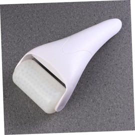 Baluue 1pc Facial Massage Roller for Skin Care for Redness Relief and Puffiness Reduction Handle Design for Women and Girls White Color
