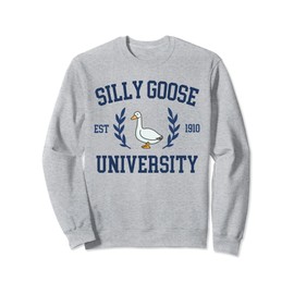 Silly Goose University Funny Goose Meme Costume Women Men Sweatshirt