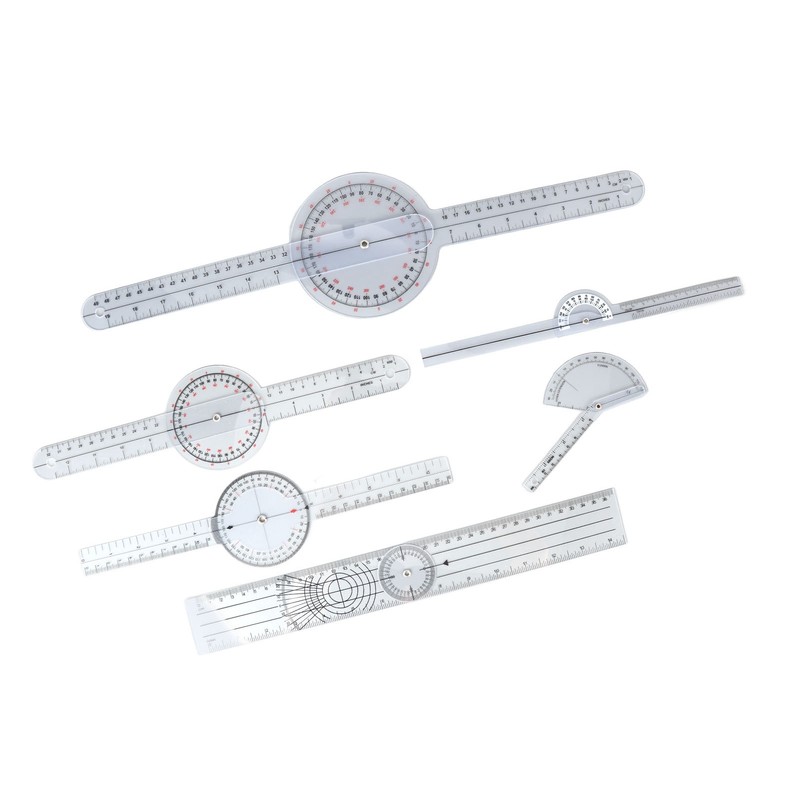 6PCS Medical Goniometer Set 6 8 10inch Multifunction Joint Goniometer