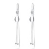 925 Sterling Silver Cubic Zirconia Dangle Earrings Threader Earrings Tassel