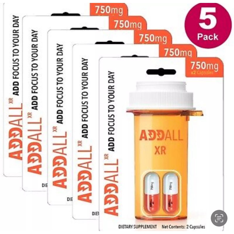 AddAll XR 750mg, Energy Focus Concentration, 5 Packs - 10