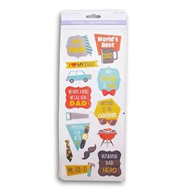 Dad Father's Day Stickers for Journaling, Scrapbooking, Cardmaking, Arts & Crafts - 14 Pieces