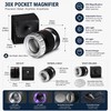 30X Pocket Magnifier for Jewelry & Coins – LED UV