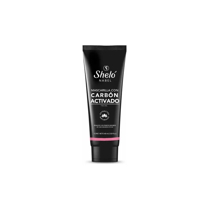 Mascarilla Facial Sheló Nabel Carbón Activado Elimina Puntos Negros 60g