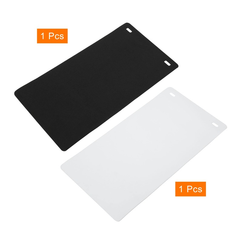 PATIKIL 2pcs 65x30cm EVA Background White/Black Soft Photography Background Light