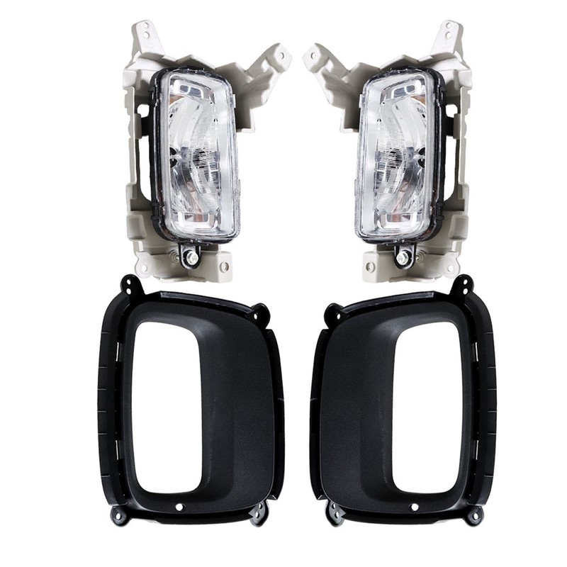munirater 2-Pack Front Driving Fog Light Assembly with Bulbs Bezel