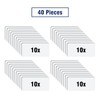 MVISUAL Reusable Magnetic Labels 4x2 Inch White, Dry Erase Magnetic