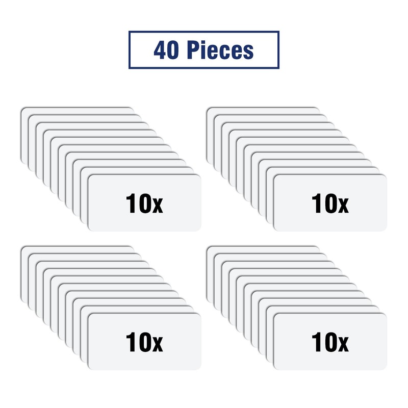 MVISUAL Reusable Magnetic Labels 4x2 Inch White, Dry Erase Magnetic