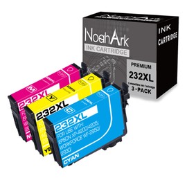 NoahArk 3 Packs 232XL Remanufactured Ink Cartridge Replacement for 232 232XL T232 T232XL High-Capacity Work for XP-4200 XP-4205 WF-2930 WF-2950 Printer (Cyan, Magenta, Yellow)