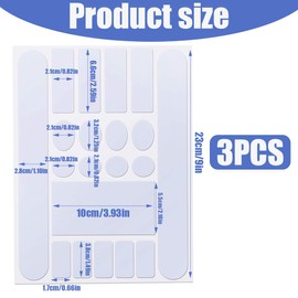 IKOPFLN Pack of 3 Frame Protection Film for Bicycle, Bicycle Protective Film, Bicycle Sticker MTB Sticker Frame Protection Frame Carbon Bicycle Chain Stays Sticker (Transparent), a