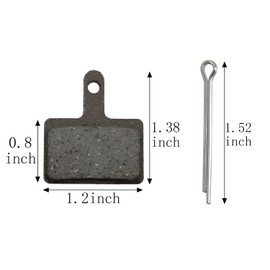 MEETOOT 2 Pairs Mountain Bike Brake Pads Resin Semi-Metal Bicycle Hydraulic Disc Ceramics Brake Pads