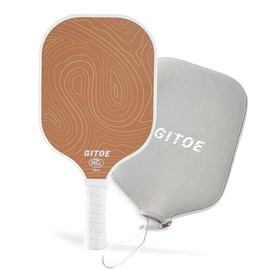 GITOE Pickleball Paddle USAPA Approved Pickle Ball Paddle Carbon Fiber Pickleball Set with Paddle Cover, Lightweight Graphite Pickleball Paddles - Color: Yellow