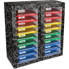 Really Good Stuff Classroom Mail Center - 18 Slot, 4 Color Grouping Design
