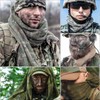 Fousam Sniper Veil,Camo Mesh Net Tactical Scarf for Hunting Shooting