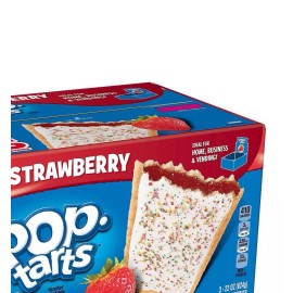 Pop-Tarts KELLOGG'S POP TARTS, FROSTED STRAWBERRY (48 TOASTER PASTRIES PER BOX) USA BAKED