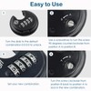 HOX Combination Lock, 4 Digit Disc Padlock with 3/8 Inch