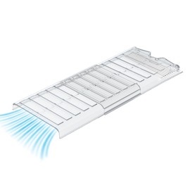 Magnetic Air Vent Extender for Under Furniture Floor Vent Deflector for Home Register Up to 12" Wide Extend from 17"-33" (1.5Inch Height)