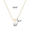 Degolso 14K Gold Plated Cross Necklace for Women – Gold