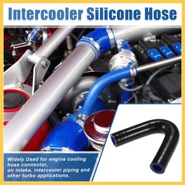 REPAIROCK 19mm 0.75" ID 135 Degree Elbow Silicone Reducer Hose Pipe Bend Turbo Water Intercooler Black Auto Replacement Parts