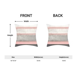 AEIOAE Pink Grey Pillow Covers 18x18 Set of 2 Beige Abstract Art Painting Striped Decorative Throw Pillow Covers Cotton Square Modern Cushion Case for Home Couch Sofa Outdoor