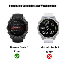 4 Pack Anti-Scratch Film for Garmin Fenix 8 (51mm) Screen Protector, Full Protective 9H Hardness Tempered Glass Fit for Garmin Fenix 7X (51mm) Smartwatch