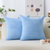 Home Brilliant Blue Cushion Cover Solid Striped Velvet Cushion Covers