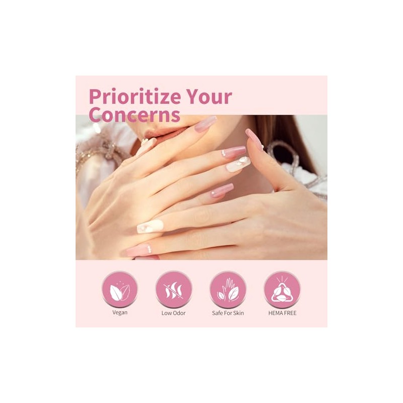 CANNI- SET DE ESMALTES DE UÑAS EN GEL ROSADO DE