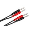 Hosa CPP-201 Dual 1/4" TS to Dual 1/4" TS Stereo