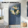 Quixem 22 Inch Hydrangea Wreath for Front Door Decor, UV
