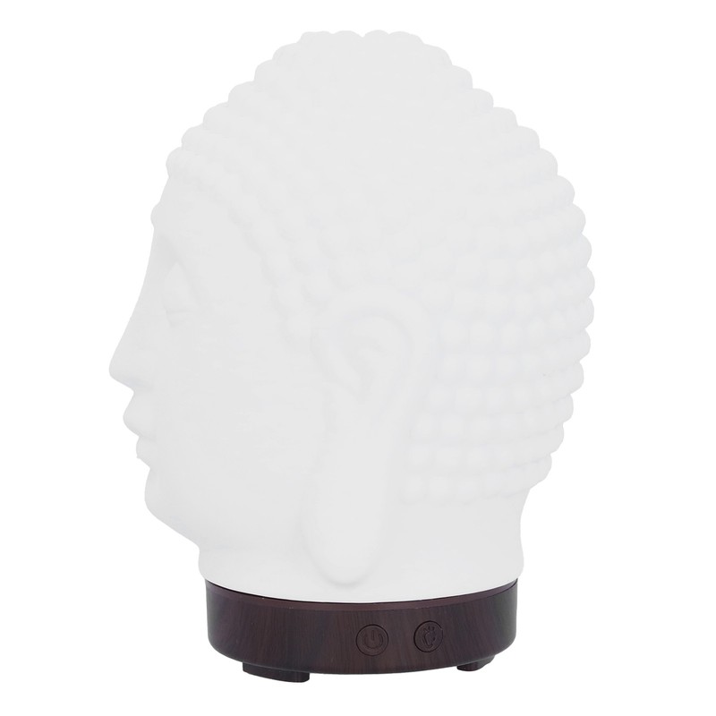 100‑200ml Ceramic Humidifier Buddha Shaped Aroma Diffuser with Night Light