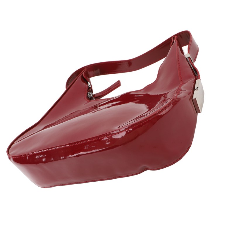 Women Underarm Bag Fashionable Glossy Surfaces PU Leather Shoulder Messenger