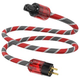 Tertullus HiFi High End Power Cable C15 Power Cable HiFi Audio Cold Device Cable with Schuko Plug and IEC Plug (P046, 1.5 m)