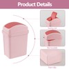 Buyitt 1.8 Gallon Pink Swing Top Garbage Can, Plastic Small