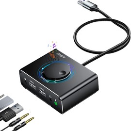 PEIYUI S25 Ultra External Sound Card with Volume Control, USB Audio Adapter with 3.5mm Interface & USB Interface for PC, Laptop, Desktop, Mac, Keyboard, Headphones, Amplifier, Microphone