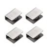 4Pcs Solid Glass Clamp,Square Glass Shelf Clamp Clip,Stainless Steel Clip