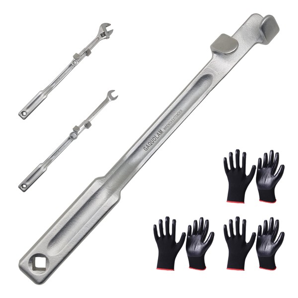 Gaquolam Wrench Extender with 3 Pairs non-slip Glove Torque Amplifier Extra Leverage Extension Auto Repair Tools Bar with 1/2" Hole Fit for Drive Click Torque Wrench