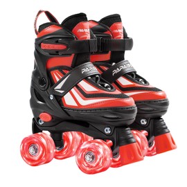 PAPAISON Kids Roller Skates for Boys Girls, 4 Size Adjustable Rollerskates with Light Up Wheels for Kids Ages 4-12