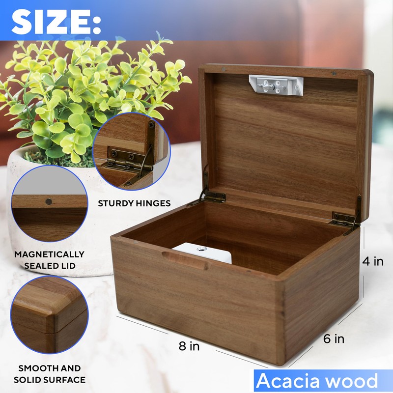 Habit Control Lock Box with Timer - App Small Timed