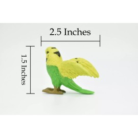 K&M Parakeet, Budgerigar Toy, Realistic Plastic Replica Bird     2 1/2"  CWG237 B306