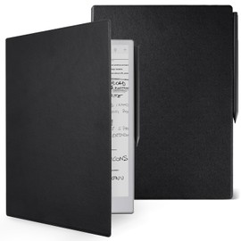 Xeiseri Remarkable Paper Pro Case, Premium PU Leather Cover for Remarkable Paper Pro Tablet 11.8 Inch (2024 Model) - [Light] [Waterproof], Book Folio Design with Built-in Magnet [Black]