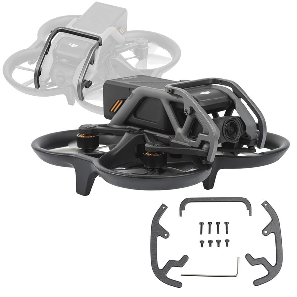 iEago RC Drone Gimbal Bumper for DJI Avata Anti-Collision Aluminum Alloy Protection Bar Camera Lens Protector Bumper Accessories (Black)