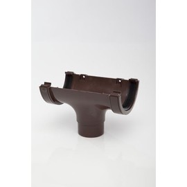 POLYPIPE RR105 Brown Running Outlet for 112mm Half Round guttering System