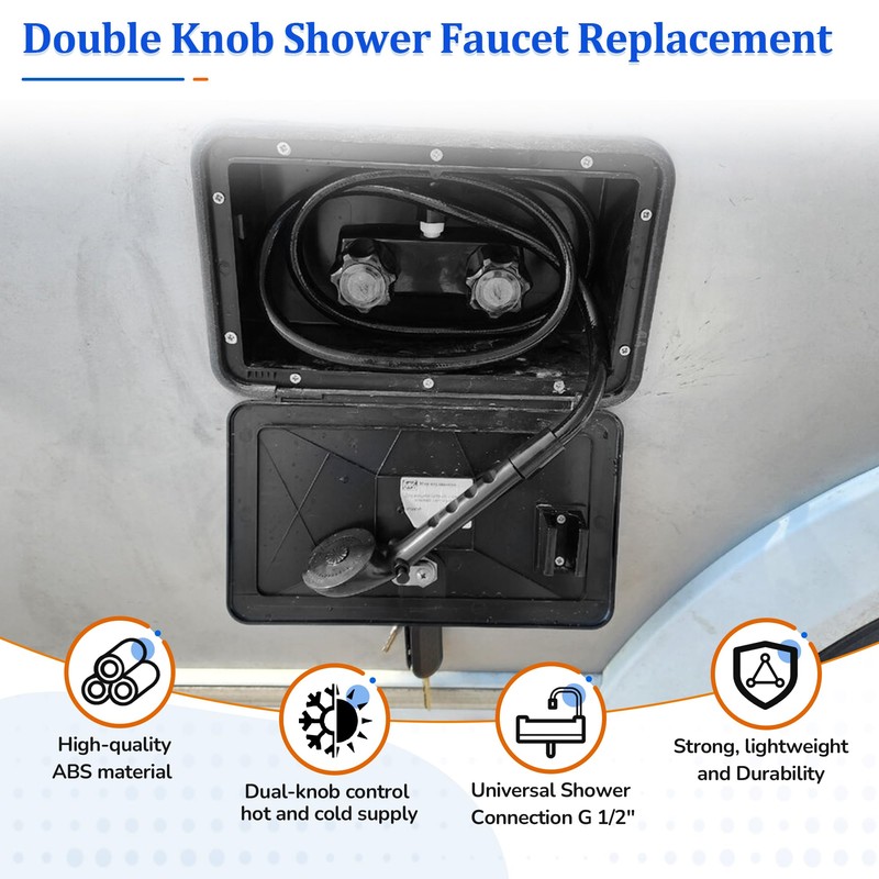 RV Shower Faucet Camper Shower Faucet Replacement, 4” Shower Valve