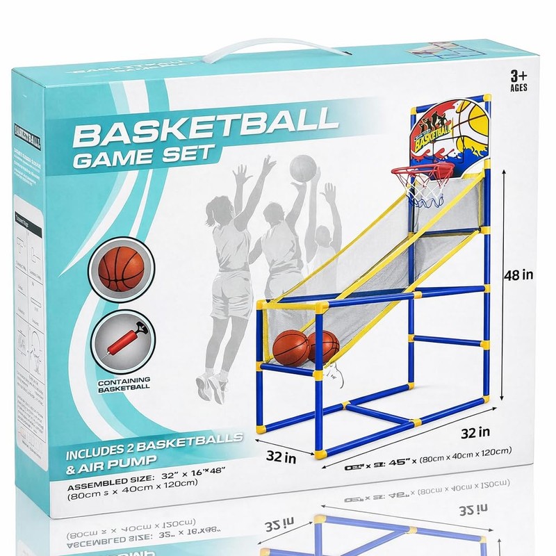 Liberty Imports Kids Arcade Basketball Game Set with Automatic Ball