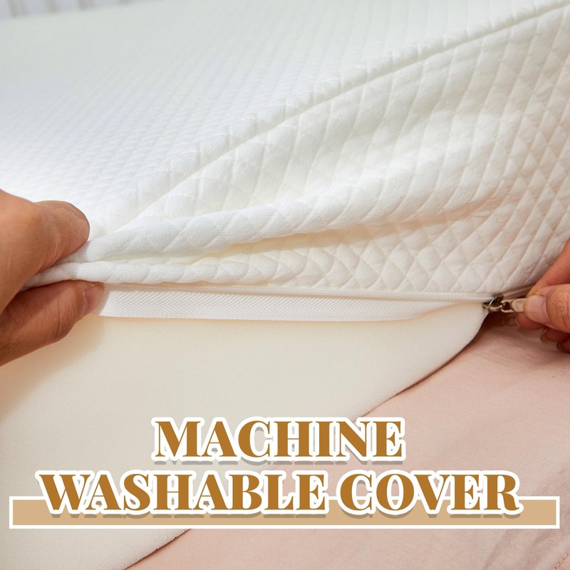 Cinnvoice Mattress Wedge with Cover, 5 Inch King Incline Wedge