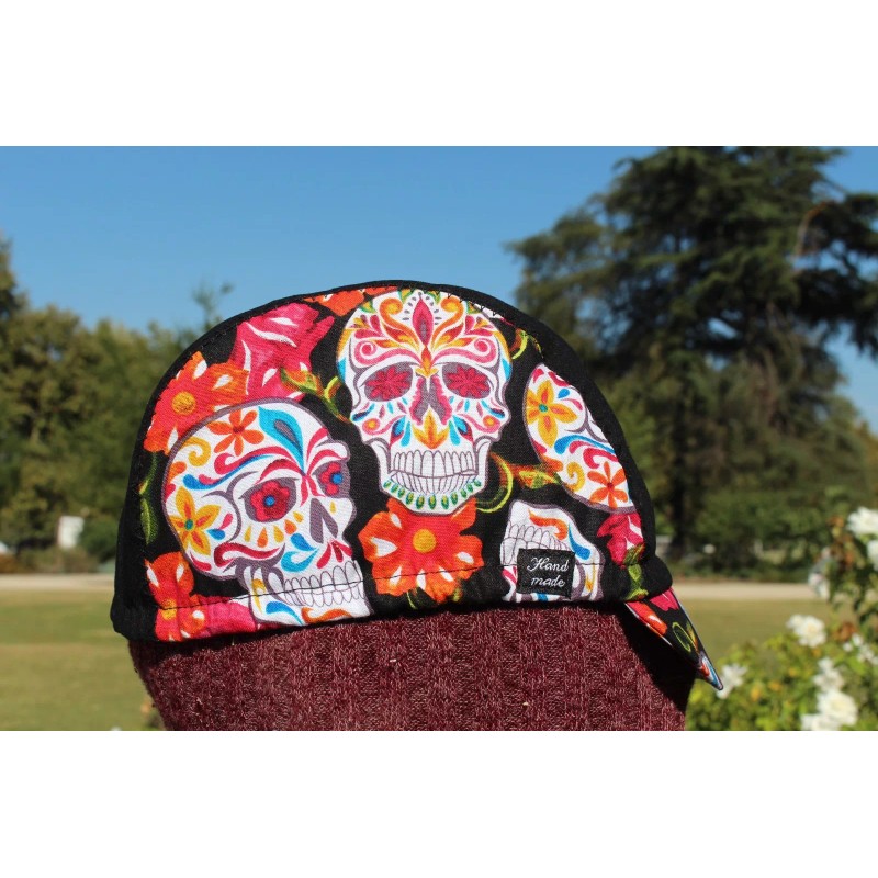 "Handmade" CYCLING CAP SKULL SUGAR HANDMADE ANY SIZE