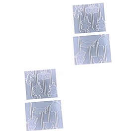 Operitacx 2sets Plant Tag Stencils Flower Signs DIY Plant Sign Making Molds Plant Tags Plant Labels Craft Making Mold DIY Handicraft Mold DIY Label Making Mold Crafts Making White 2pcs*2